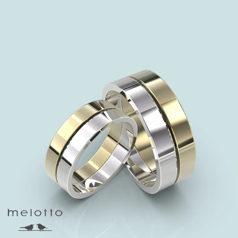 Широкие плоские обручальные кольца