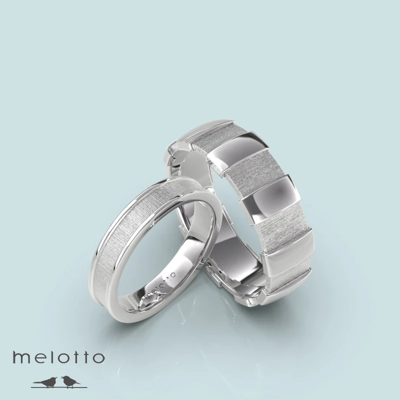 Необычные обручальные кольца без камней