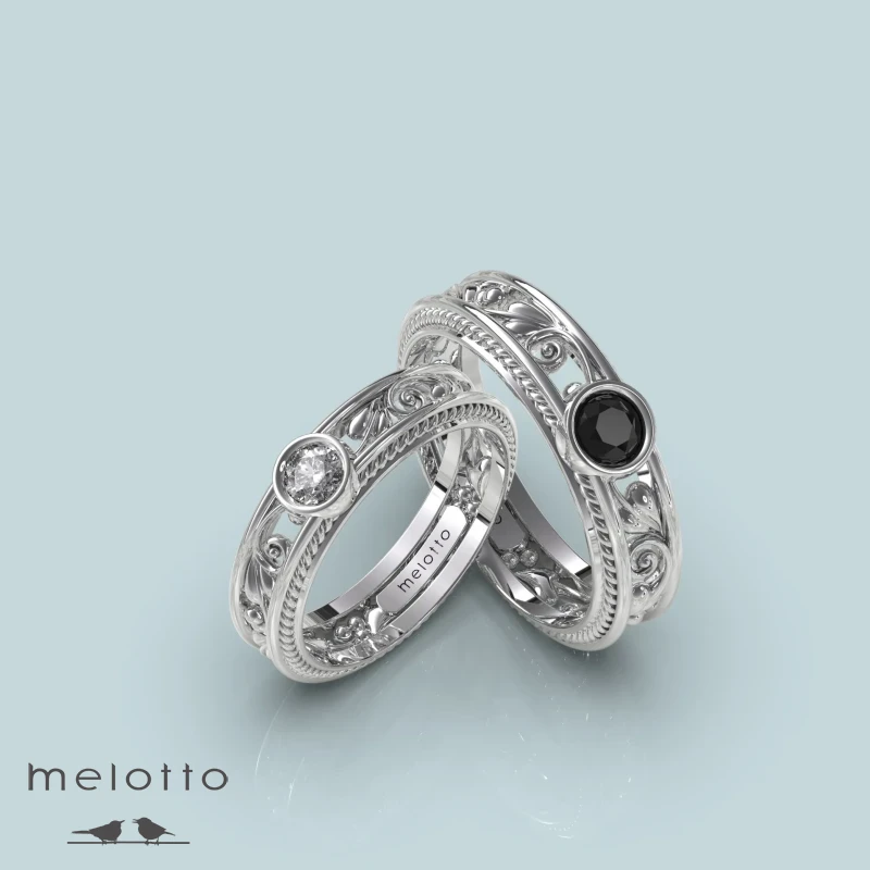 Ажурные обручальные кольца с бриллиантами Ажурные обручальные кольца с бриллиантами