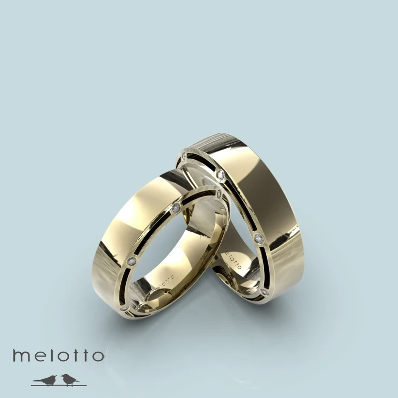 Обручальные кольца с бриллиантами в торце