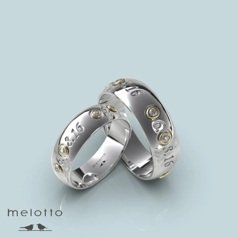 Обручальные кольца с датой свадьбы