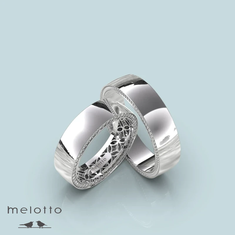 Плоские обручальные кольца  с бриллиантами