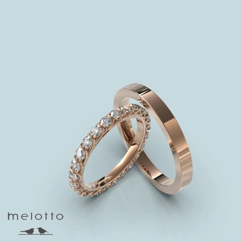 Обручальные кольца «Бриллиантовая пара»