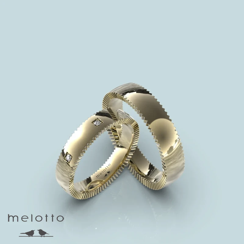 Обручальные кольца с рифлеными краями