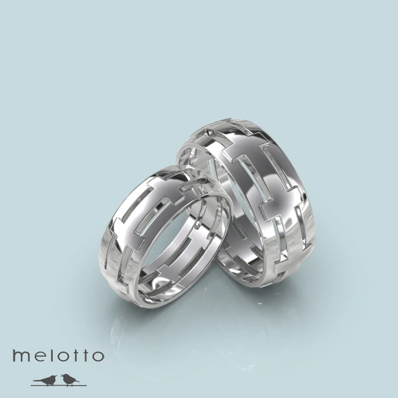 Широкие стильные обручальные кольца