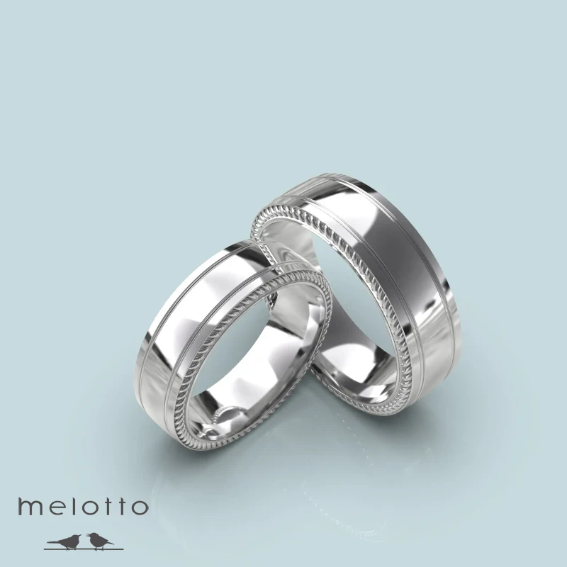 Массивные обручальные кольца из белого золота Массивные обручальные кольца из белого золота