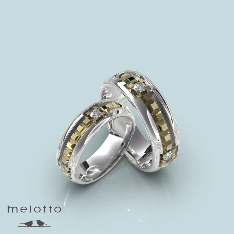 Обручальные кольца в виде шестеренки