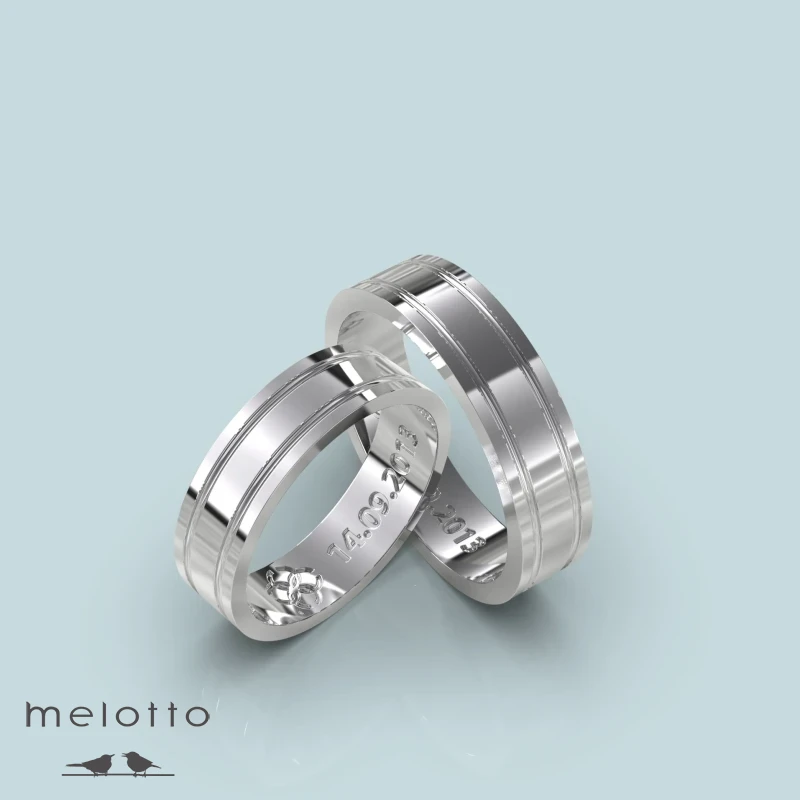 Плоские широкие обручальные кольца