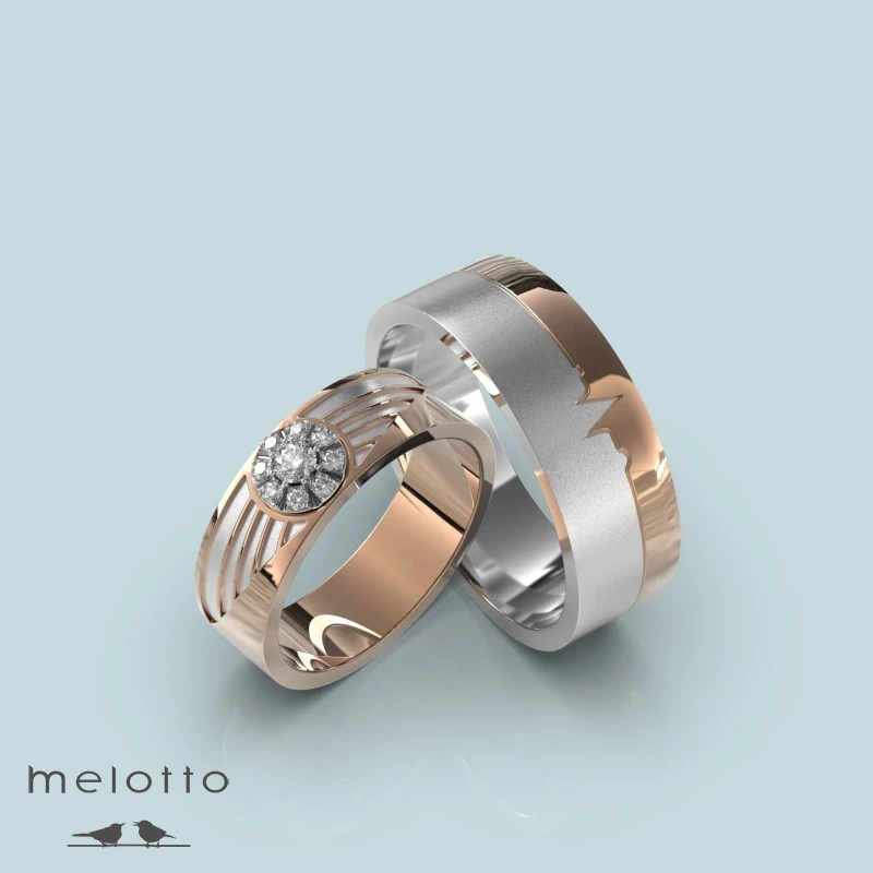 Обручальные кольца «Cardiac rhythm»