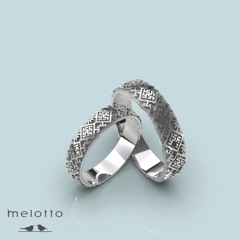 Обручальные кольца с старославянским оберегом Обручальные кольца с старославянским оберегом