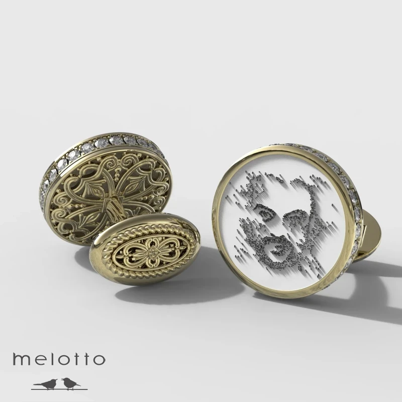 Запонки золотые по фотографии клиента