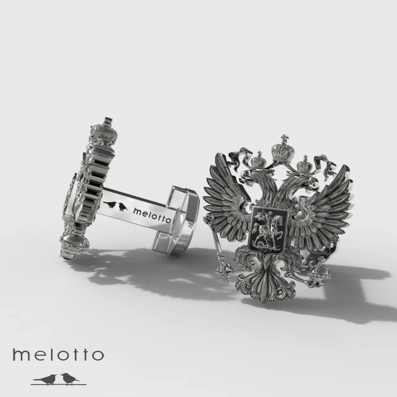 Запонки из золота Герб России