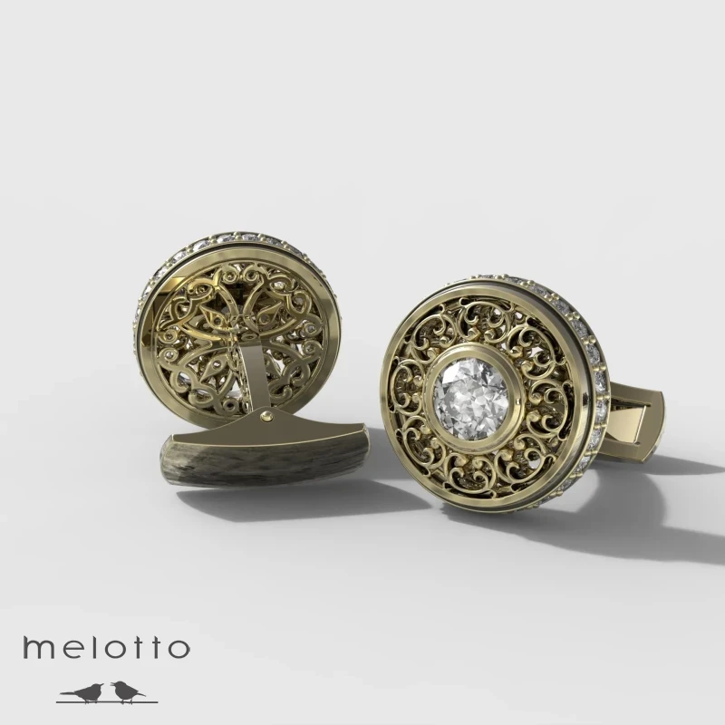 Запонки с бриллиантами «Карат»