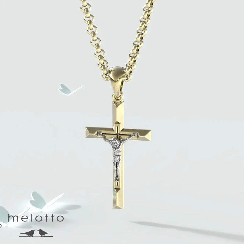 Православный золотой крест прямой формы