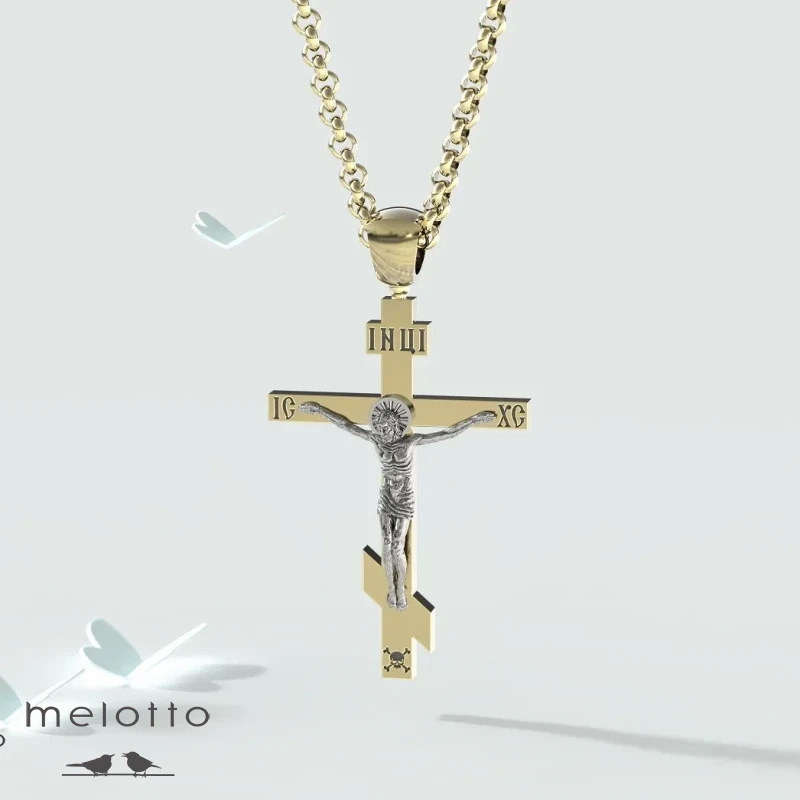 Золотой крестик простой формы