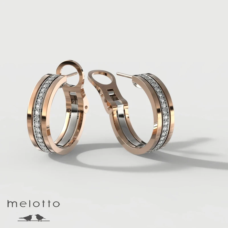 Серьги бриллиантовые кольца