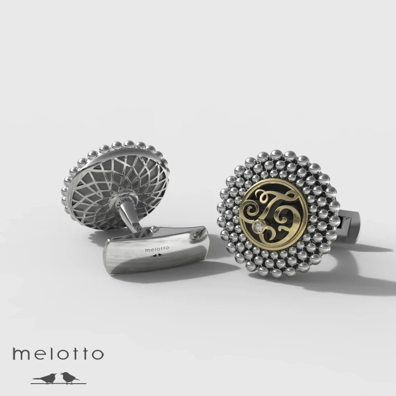 Золотые запонки с инициалами