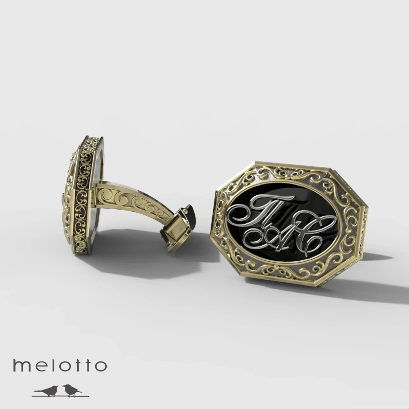 Винтажные золотые запонки