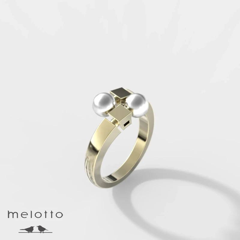 Женское кольцо «Little pearls»