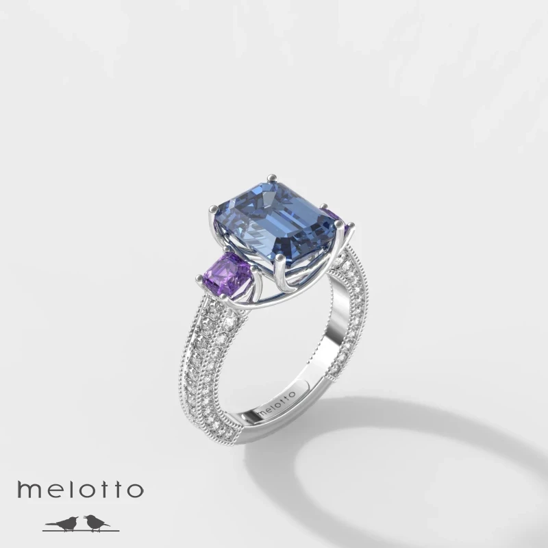 Женское кольцо «Ciel ble»