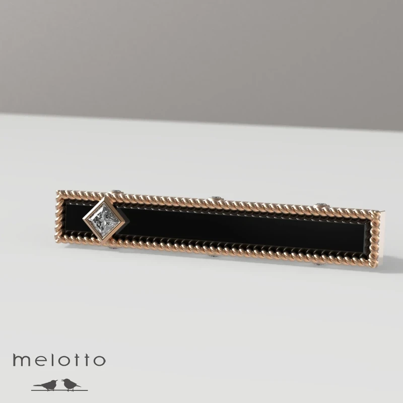 Зажим для галстука с бриллиантами