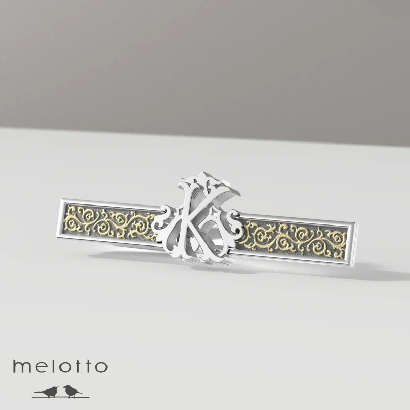 Зажим для галстука с монограммой