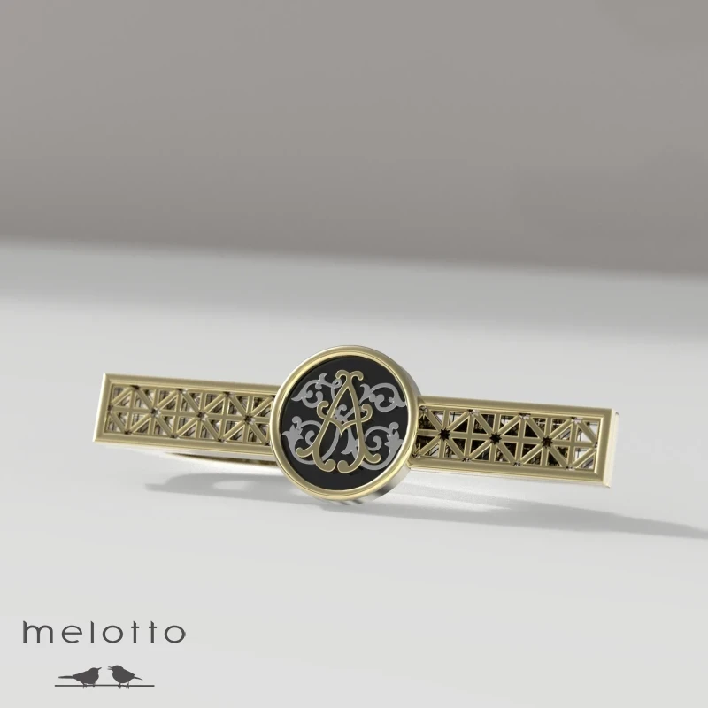 Зажим для галстука с инициалами