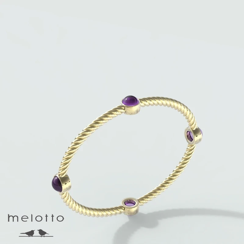 Браслет с аметистами