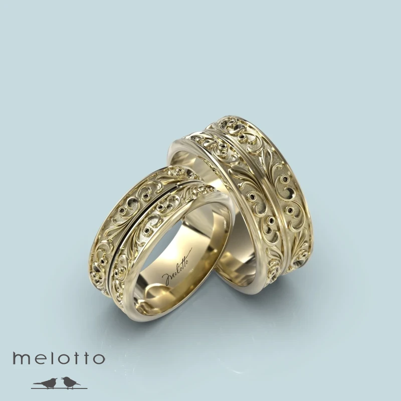 Широкие обручальные кольца с ажуром