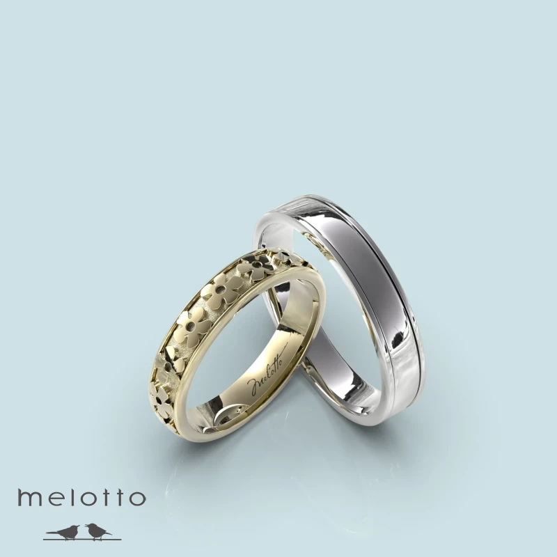 Обручальные кольца «Два кольца-Два цвета» Обручальные кольца «Два кольца-Два цвета»