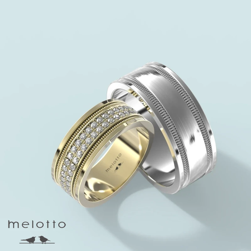 Широкие обручальные кольца «Рим»