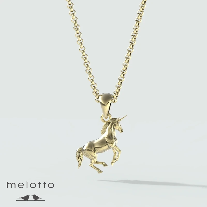 Подвеска золотая «Единорог»