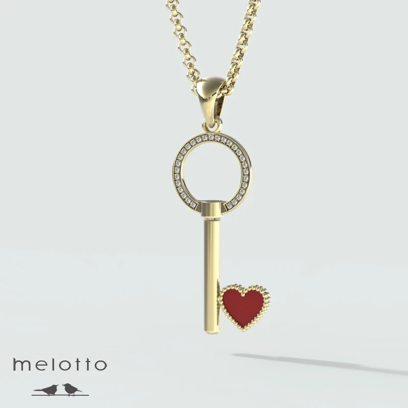 Кулон «Золотой ключик от ее сердца»