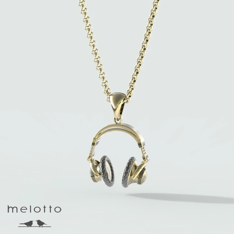 Кулон «Золотые наушники»