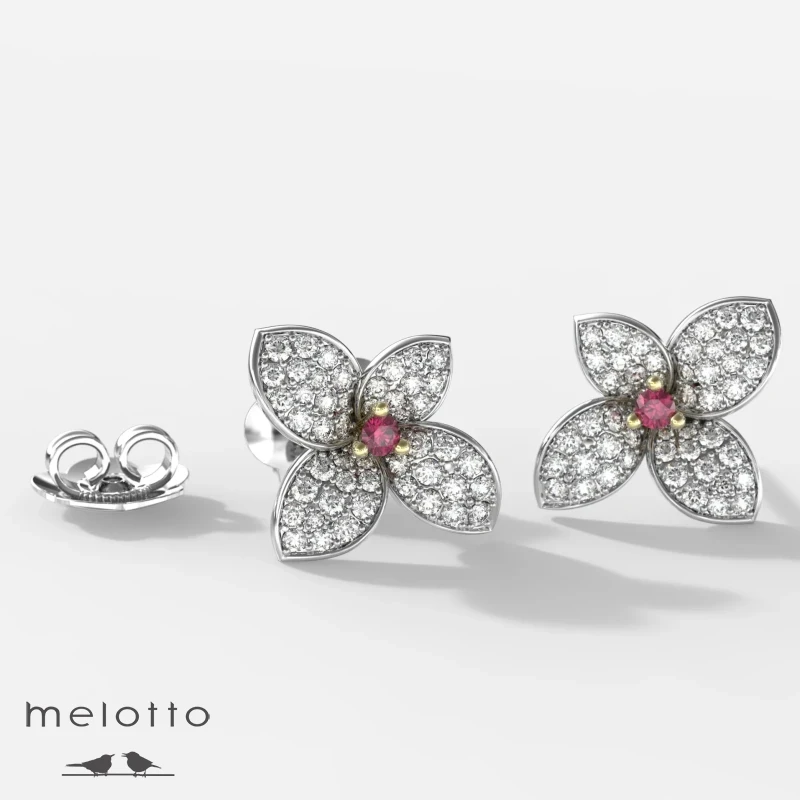 Сережки «Бриллиантовый подснежник» Сережки «Бриллиантовый подснежник»