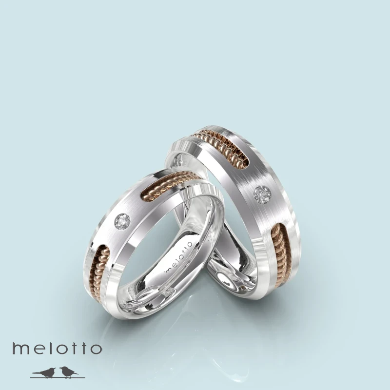 Современные обручальные кольца с бриллиантами