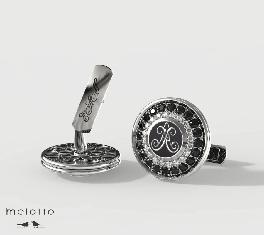 Запонка с инициалами «ХА»