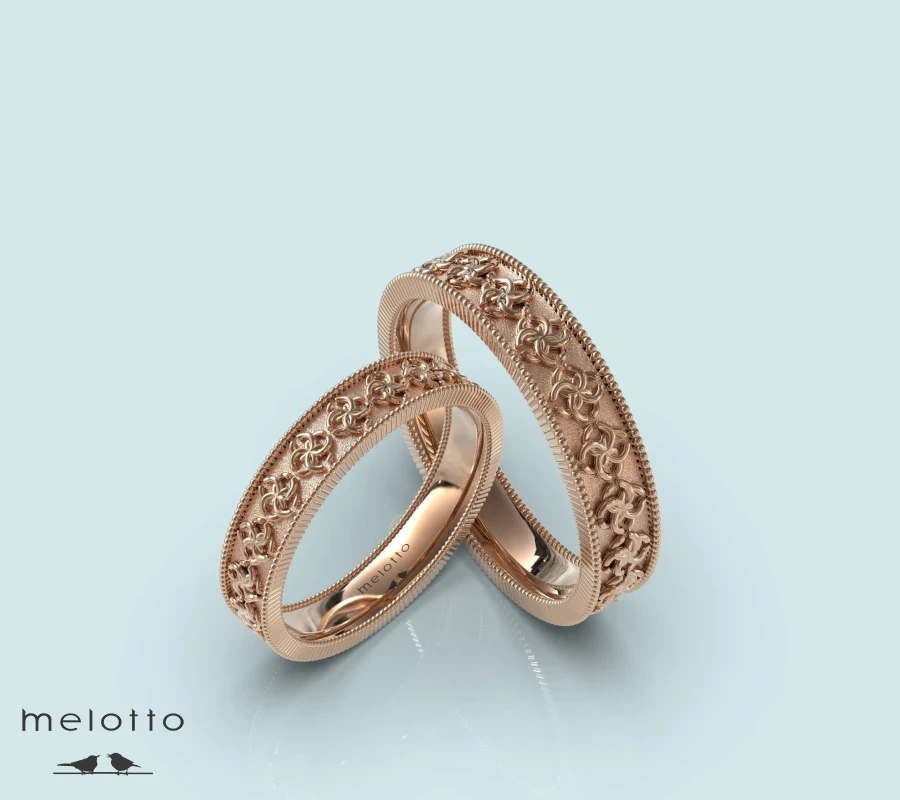 Узкие обручальные кольца с Свадебником