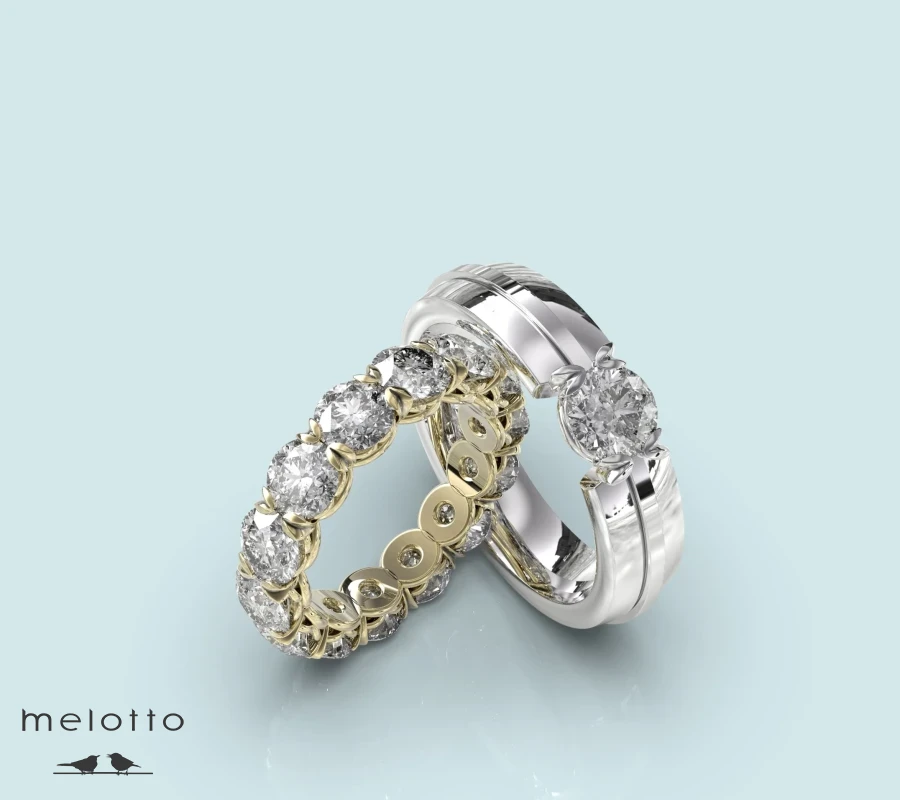 Дорогие обручальные кольца с крупными бриллиантами