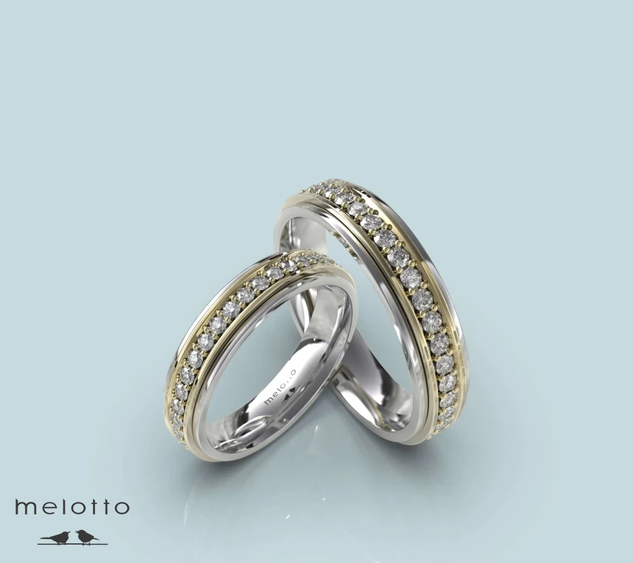 Вращающиеся обручальные кольца с бриллиантами