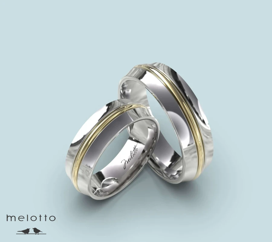 Стильная обручальная пара колец