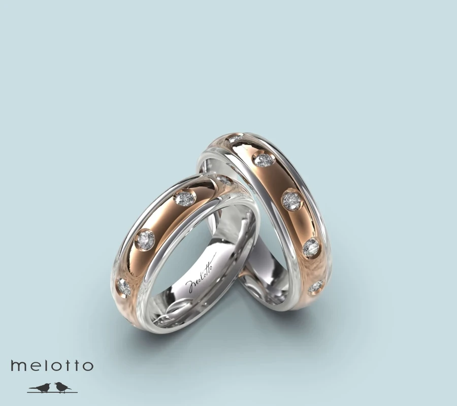 Обручальные кольца с вращающимися бриллиантами