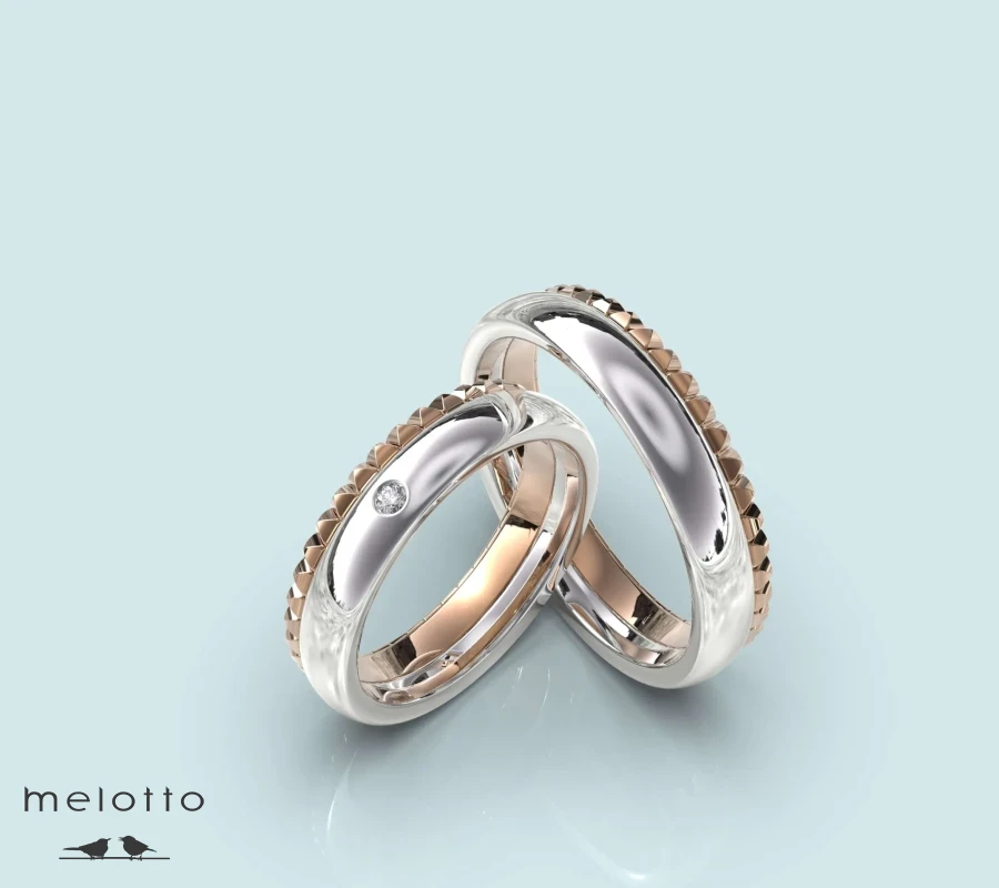 Комбинированная обручальная пара