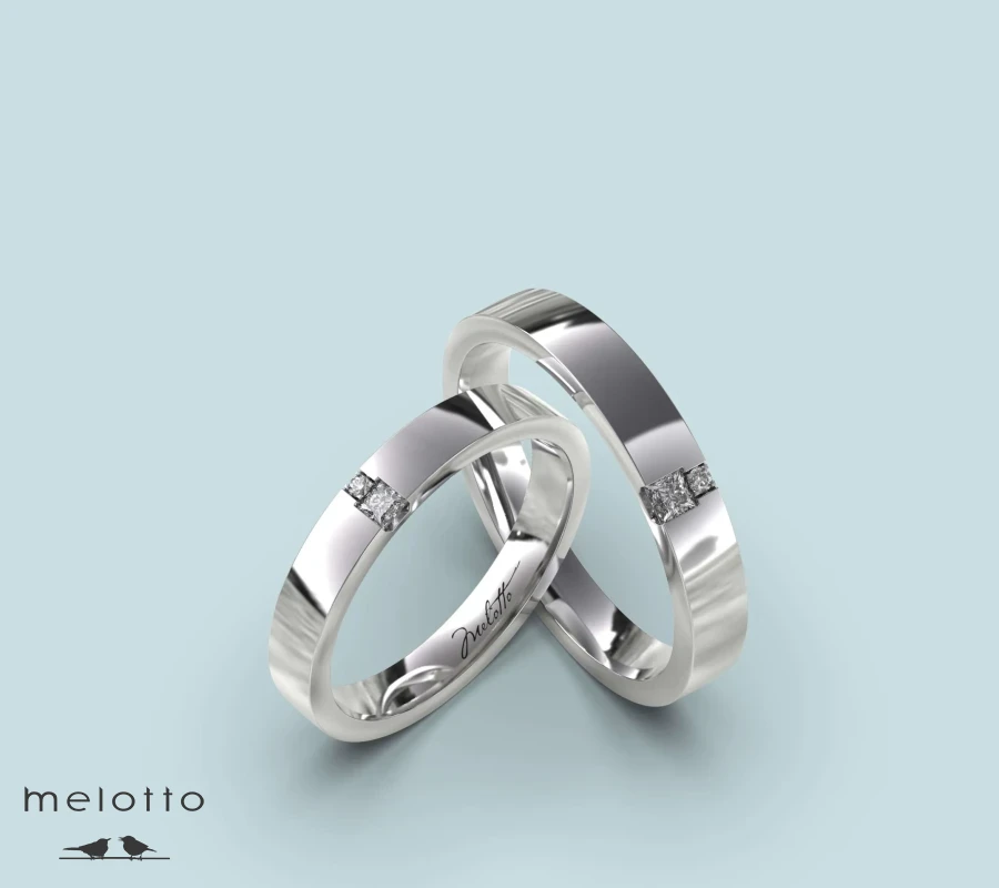 Тонкая обручальная пара