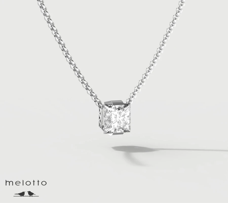 Колье-подвеска с бриллиантом Принцесса