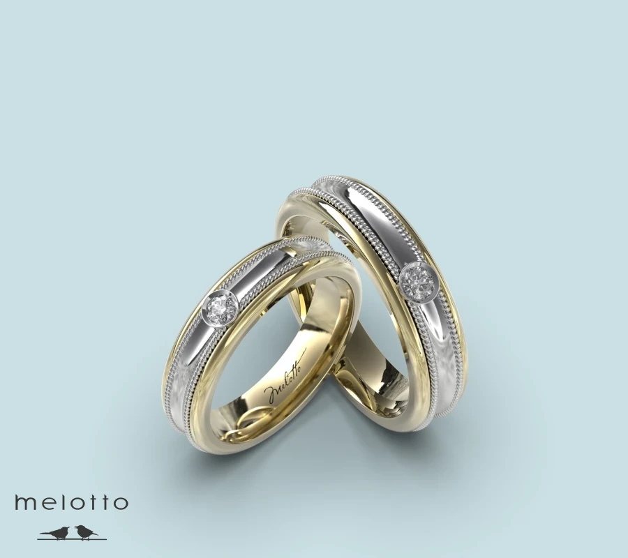 Витые обручальные кольца с бриллиантами