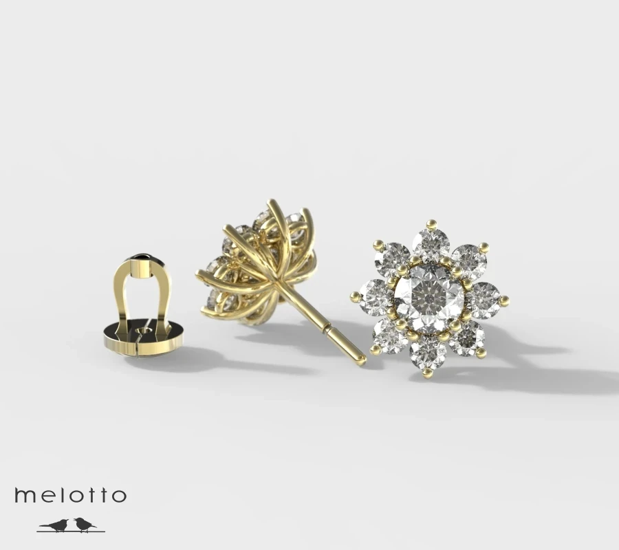 Бриллиантовые серьги-гвоздики