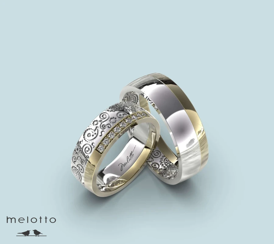 Обручальные кольца с Огуречным орнаментом