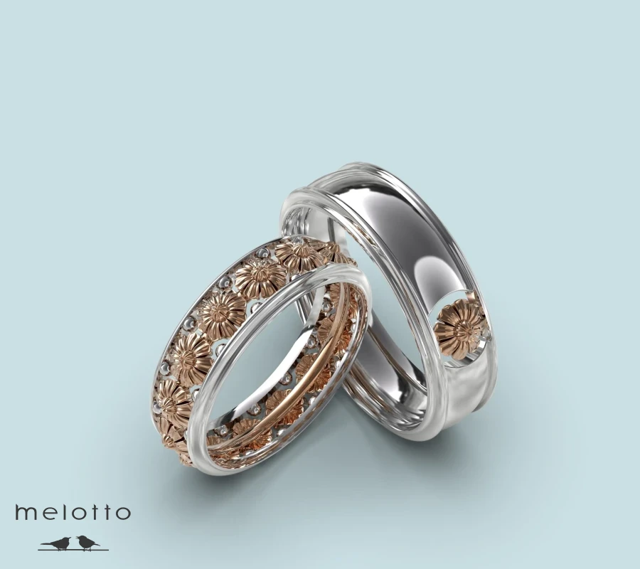 Обручальные кольца «Цветок»
