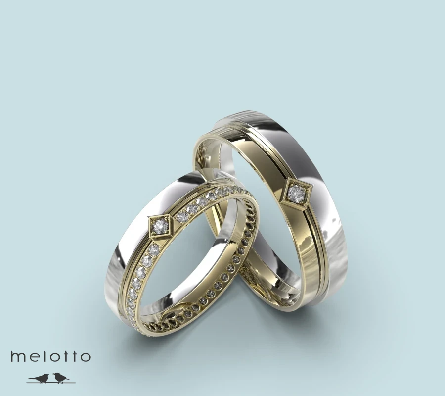 Необычные классические обручальные кольца